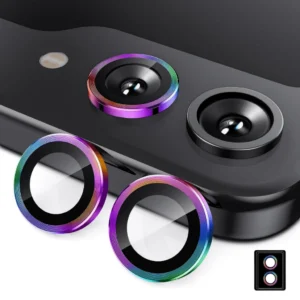 Metal Kamera Linse Beskytter til Samsung Galaxy Z Flip 6 / 5 / 4 - Hærdet Glas