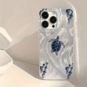 Mobilcover med havskildpadde- og vandmande-print til Xiaomi Redmi og Note modeller